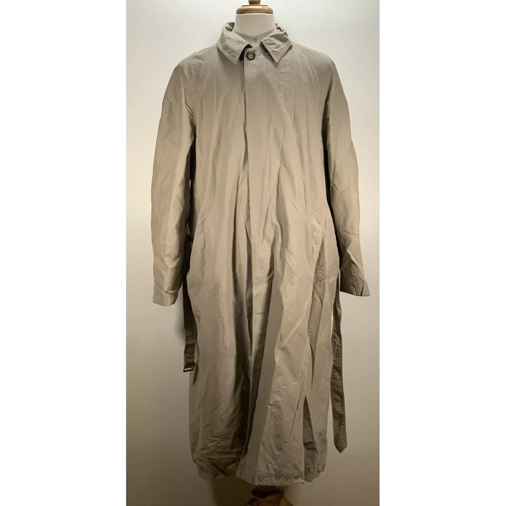 Baker St Quality Clothing Men's Long Trench Coat Size 42 Beige‎